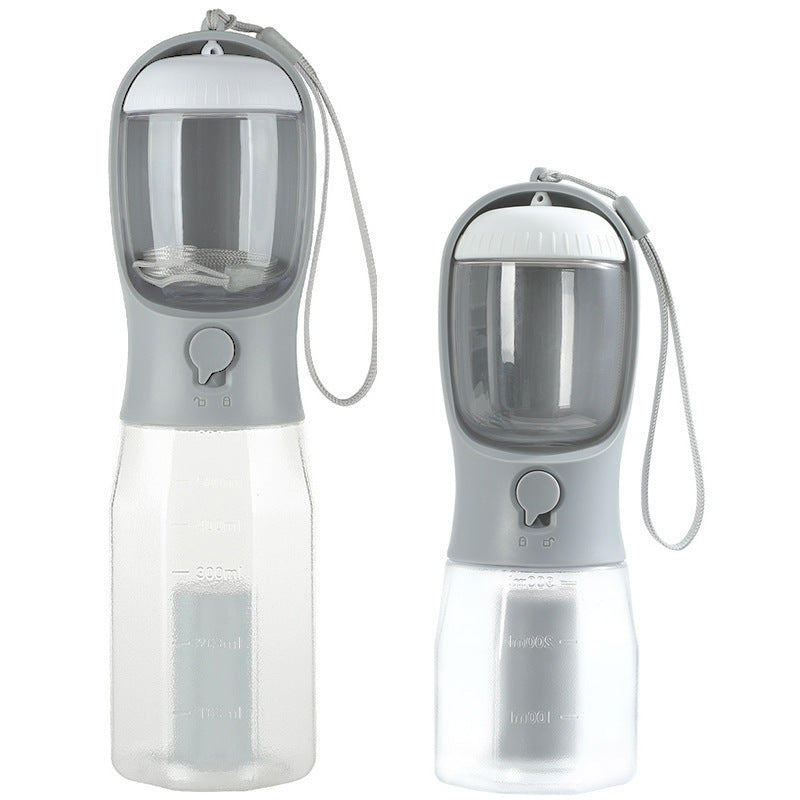 Pet travel bottle for dog walks and car rides